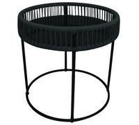 Tavolo Bistrot Arpa Dark da esterno giardino tondo con filo intrecciato