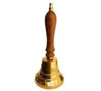 Tavolo campana in ottone con manico in legno altezza 18 cm
