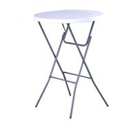 Tavolo Catering Pieghevole 80x110 h cm in Acciaio Bianco