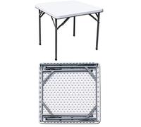 Giardini del Re Tavolo da Giardino Quadrato cm 87x87x74h Pieghevole in Polietilene colore Bianco - HDPE 87X87X74H