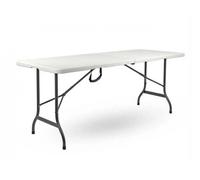 Tavolo catering rettangolare pieghevole cm.180x76x74, bianco