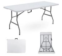 Tavolo catering robusto e pieghevole 180x74 cm colore bianco