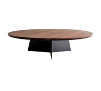 Tavolo Centrale Moderno Tavolino da caffè creativo nordico in legno for piccoli appartamenti, soggiorno, tavolo da caffè rotondo in legno massello, tavolino da soggiorno retrò Tavolino da Caffè(90cm)