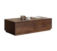 Tavolo Centrale Moderno Tavolino da caffè retrò, tavolino da tè in legno massello nordico, piccolo appartamento, moderno, rettangolare, semplice, mobiletto portaoggetti Tavolino da Caffè(130cm)