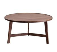Tavolo Centrale Moderno Tavolino da caffè rotondo in legno massello, moderno, leggero, lussuoso, piccolo appartamento, tavolino da tè, tavolino da soggiorno nordico Tavolino da Caffè(80cm)