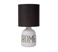 Tavolo Ceramica Tessuto Bianco Grigio Talpa Camera da Letto 32,5 CM E14 Comodino