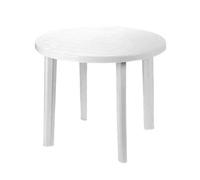 TAVOLO TONDO D.90cm H.72 cm IN PLASTICA BIANCO