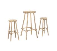 Tavolo con 2 sedie Home ESPRIT Bambù 50 x 50 x 105 cm