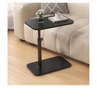 Tavolo con bordo regolabile e minimalista, tavolino da caffè piccolo, mobiletto laterale for divano, tavolo angolare mobile, tavolo for soggiorno, camera da letto, bagno(Schwarz,45 * 30)