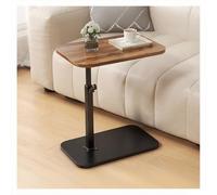Tavolo con bordo regolabile e minimalista, tavolino da caffè piccolo, mobiletto laterale for divano, tavolo angolare mobile, tavolo for soggiorno, camera da letto, bagno(Dark walnut color,45 * 30)