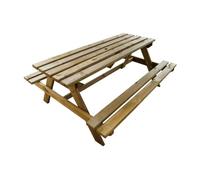 TAVOLO CON PANCHE PIC NIC LEGNO ESTERNO GIARDINO TAVOLI 170x140x71cm