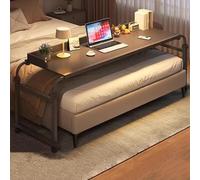 Tavolo con ruote regolabile in altezza per computer, postazione di lavoro in piedi, vassoio per alimenti, tavolo medico per letto doppio/matrimoniale/matrimoniale/king size con deflettore