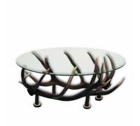 Tavolo con vere corna di cervo. 110x70cm x H 46cm - 116611