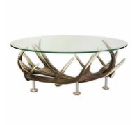Tavolo con vere corna di cervo. 110x70cm x H 46cm - 11661101