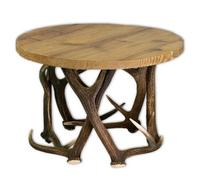 Tavolo con vere corna di cervo. 70x70cm x H 45cm - 116670