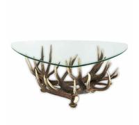 Tavolo con vere corna di cervo. 95x95cm x H 45cm - 11662101