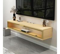 Tavolo console galleggiante per TV, mobile portaoggetti da parete per TV, centro intrattenimento, grande supporto per TV galleggiante per casa e hotel