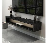 Tavolo console galleggiante per TV, mobile portaoggetti da parete per TV, centro intrattenimento, grande supporto per TV galleggiante per casa e hotel