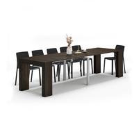 Tavolo Consolle Allungabile Angelica, 45(305)x90 cm, Noce Scuro