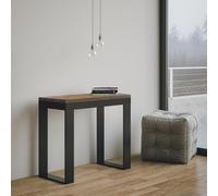 Tavolo consolle allungabile Noce telaio Antracite TECNO Evolution