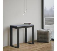 Tavolo consolle allungabile TECNO EVOLUTION piano cemento telaio antracite