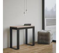 Tavolo consolle allungabile TECNO EVOLUTION piano quercia natura telaio antracit