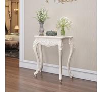 Tavolo consolle bianco, stile retrò, moderno di metà secolo, mobile da ingresso con contenitore, elegante tavolo d'accento per soggiorno, atrio e corridoio (60 cm)