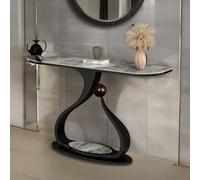 Tavolo consolle da ingresso, piano in finto marmo, ideale per dietro il divano o il divano, migliora lo spazio abitativo, design contemporaneo, costruzione robusta