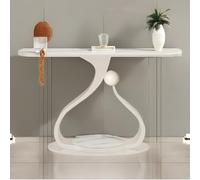 Tavolo consolle da ingresso, piano in finto marmo, ideale per dietro il divano o il divano, migliora lo spazio abitativo, design contemporaneo, costruzione robusta