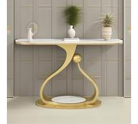 Tavolo consolle da ingresso, piano in finto marmo, ideale per dietro il divano o il divano, migliora lo spazio abitativo, design contemporaneo, costruzione robusta