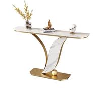Tavolo consolle dal design moderno con struttura in metallo, soluzione salvaspazio decorativa per corridoio, camera da letto, soggiorno, atrio