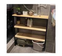 Tavolo consolle doppio, mensola da bagno, corridoio, tavolo da divano, ripiano espositore, tavolino posteriore, comodini (colore: naturale-B, dimensioni: 150 x 20 x 100 cm)