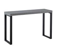 Tavolo consolle effetto calcestruzzo/nero, 120 x 40 x 76 cm, design per corridoio, grigio sottile, tavolo da corridoio con gambe in metallo, tavolo lungo e alto, piccola scrivania