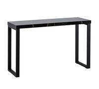Tavolo consolle effetto marmo nero lucido 120 x 40 x 76 cm design credenza corridoio | tavolo da corridoio sottile | tavolo da corridoio con gambe in metallo | tavolo lungo alto | piccolo