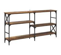Tavolo Consolle Legno Vecchio 150 x 29 x 76,5 cm | Stile industriale, ripiani aperti, metallo nero, legno ingegnerizzato, per soggiorno, ingresso, corridoio