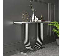 Tavolo consolle moderno con ripiano in marmo, design ultra sottile per corridoio, ingresso o portico