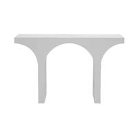 Tavolo consolle moderno da 99 cm con base ad arco unico, supporto per TV alto in legno per H e Foyer, facile da installare, tavolo lungo per arredamento del soggiorno
