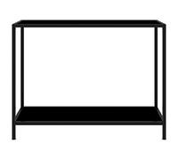 Tavolo consolle moderno nero 100 x 35 x 75 cm in vetro temperato mobili da ingresso per soggiorno corridoio ufficio elegante console per la decorazione della casa e nization