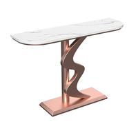 Tavolo consolle moderno rosa da 120 cm per ingresso e divano, elegante tavolo da ingresso per soggiorno, camera da letto e dietro il divano