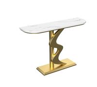 Tavolo consolle moderno - Tavolo da ingresso rustico con piano in marmo e gambe in metallo per corridoio, soggiorno, ingresso e corridoio - perfetto per un'elegante decorazione della casa
