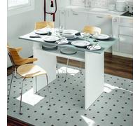 Tavolo Consolle pieghevole a libro 120X35/70 Cemento / Bianco