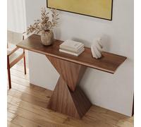 Tavolo Consolle Rettangolare Dietro Il Divano, Consolle Moderna Geometrica, Tavolo da Ingresso, Mobiletto da Ingresso Moderno e Minimalista per La Casa(Yellow,140cm/55in)