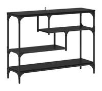 Tavolo Consolle Rovere Nero 100 x 30 x 75 cm Legno Acciaio | Stile loft, superficie liscia, base stabile, uso interno, arredo urbano, forma e funzione