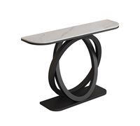 Tavolo consolle slim con base circolare per ingresso moderno soggiorno dietro divano mobile salvaspazio