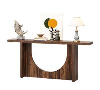 Tavolo consolle sottile marrone rustico 180 cm per ingresso ingresso e dietro divano consolle extra lunga stretta