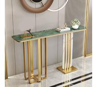 Tavolo consolle stretto per ingresso, elegante divano con base in metallo per arredamento corridoio dietro divano