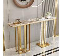 Tavolo consolle stretto per ingresso, elegante divano con base in metallo per arredamento corridoio dietro divano