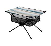Tavolo corto pieghevole bianco-blu decorato con texture in marmo regolabile fresco forniture da campeggio con borsa portaoggetti per cucinare all'aperto picnic campeggio viaggio