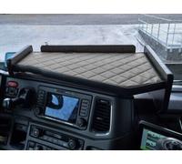 TAVOLO CRUSCOTTO CENTRALE LED CABINA LEGNO GRIGIO PER SCANIA R S XT dal 2017>