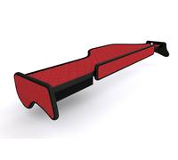 TAVOLO CRUSCOTTO LUNGO CABINA ROSSO IN LEGNO CON LED DAF XF 105 EURO 5